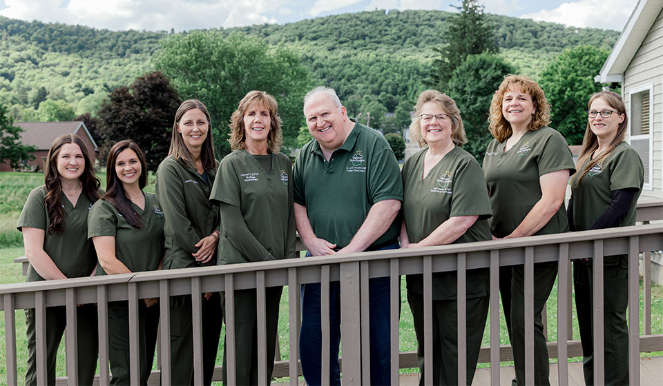 Dr. Monsman with his team in Bradford, PA